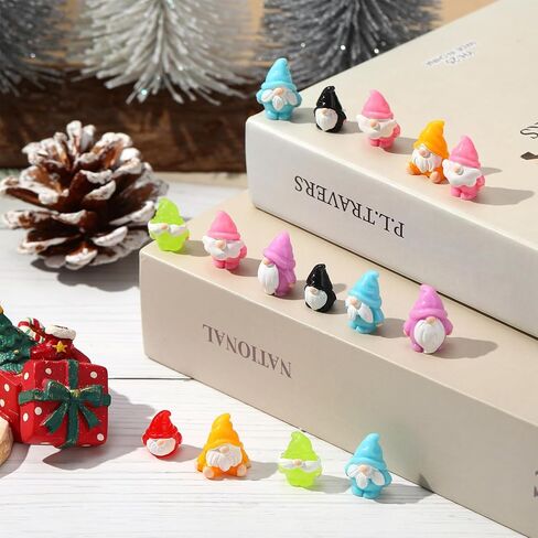 35 Pcs Mini Resin Gnomes 7 Colors Tiny Gnomes Miniature Figurines Miniature Gnome Figurines Mini Gnome Decor for Garden Landscape Outdoor Patio Yard Lawn Dollhouse Potted Plant Decor in Saudi Arabia