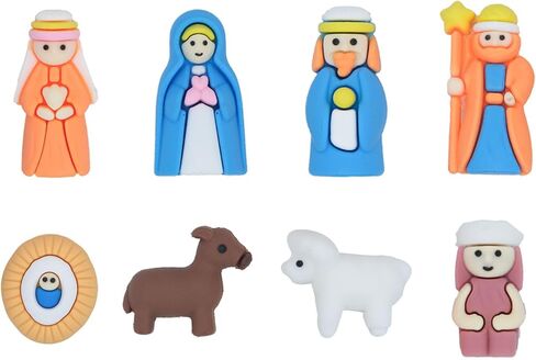 Pocket Nativity Set,Pocket-Size Scene Handcrafted Christmas Tin Decor Gift in Saudi Arabia