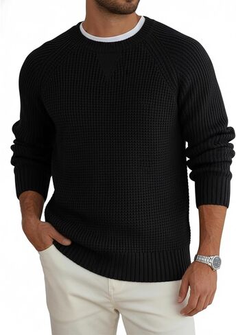 رجل Crewneck سترة الخريف عادية الهراء بلوفر مغزول سترة محكم الرجال موضة متماسكة كم طويل البلوزات in Saudi Arabia