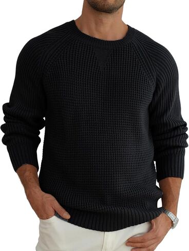 رجل Crewneck سترة الخريف عادية الهراء بلوفر مغزول سترة محكم الرجال موضة متماسكة كم طويل البلوزات in Saudi Arabia