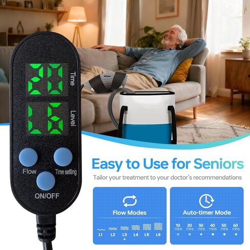 Ice Machine for Knee After Surgery, Programable & Poratable Cold Therapy Machine for Post-Surgery Care, Cold Therapy Machine for Knee Replacement, Use for Sports Injuries Cryotherapy, Shoulder, Ankle in Kuwait