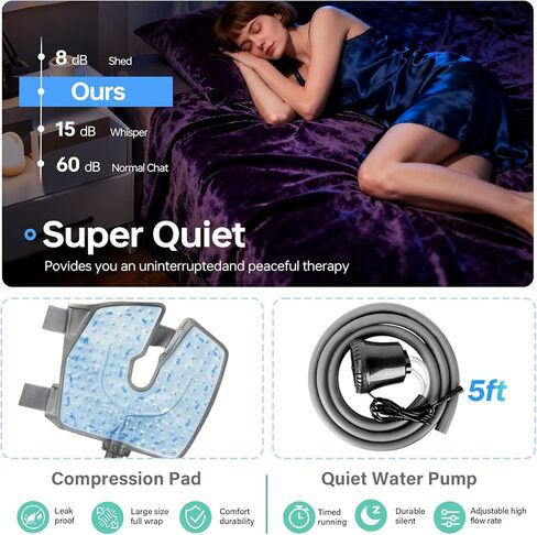 Ice Machine for Knee After Surgery, Programable & Poratable Cold Therapy Machine for Post-Surgery Care, Cold Therapy Machine for Knee Replacement, Use for Sports Injuries Cryotherapy, Shoulder, Ankle in Kuwait