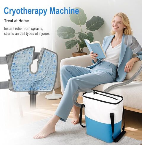 Ice Machine for Knee After Surgery, Programable & Poratable Cold Therapy Machine for Post-Surgery Care, Cold Therapy Machine for Knee Replacement, Use for Sports Injuries Cryotherapy, Shoulder, Ankle in Kuwait