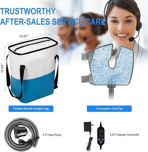 Ice Machine for Knee After Surgery, Programable & Poratable Cold Therapy Machine for Post-Surgery Care, Cold Therapy Machine for Knee Replacement, Use for Sports Injuries Cryotherapy, Shoulder, Ankle in Kuwait