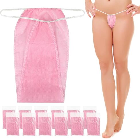 200 قطعة سراويل داخلية غير منسوجة للاستعمال مرة واحدة، سراويل داخلية وردية للنساء، سراويل داخلية للاستعمال مرة واحدة للتسمير بالرش، سراويل داخلية مسامية للساونا، المنتجعات الصحية، السفر، تسمير البشرة in Kuwait