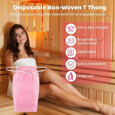 200 قطعة سراويل داخلية غير منسوجة للاستعمال مرة واحدة، سراويل داخلية وردية للنساء، سراويل داخلية للاستعمال مرة واحدة للتسمير بالرش، سراويل داخلية مسامية للساونا، المنتجعات الصحية، السفر، تسمير البشرة in Kuwait