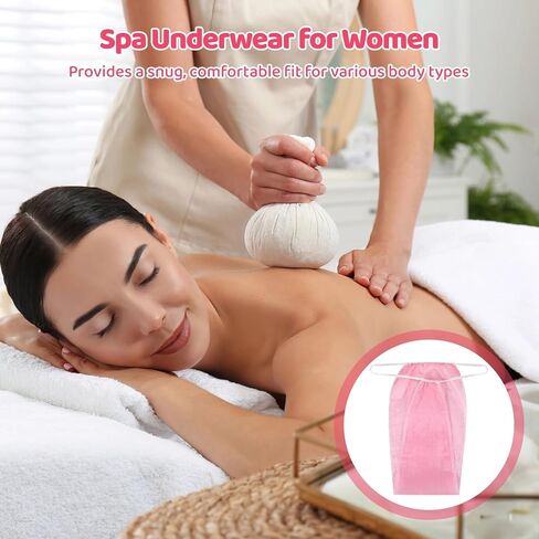 200 قطعة سراويل داخلية غير منسوجة للاستعمال مرة واحدة، سراويل داخلية وردية للنساء، سراويل داخلية للاستعمال مرة واحدة للتسمير بالرش، سراويل داخلية مسامية للساونا، المنتجعات الصحية، السفر، تسمير البشرة in Kuwait