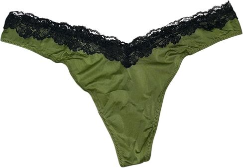 Victoria's Secret Lace-Trim High-Leg Thong Panty Color Green New in Saudi Arabia