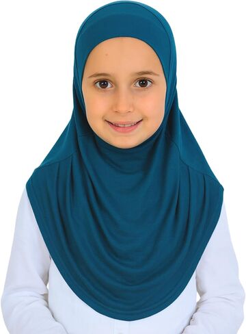 برين جاهز لارتداء الحجاب للفتيات، وشاح إسلامي ناعم من الفسكوز للأطفال، ملابس إسلامية فورية للنساء لشهر رمضان والعيد in Saudi Arabia