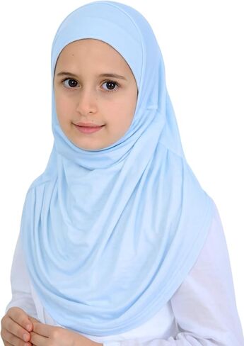 برين جاهز لارتداء الحجاب للفتيات، وشاح إسلامي ناعم من الفسكوز للأطفال، ملابس إسلامية فورية للنساء لشهر رمضان والعيد in Saudi Arabia