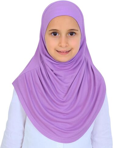 برين جاهز لارتداء الحجاب للفتيات، وشاح إسلامي ناعم من الفسكوز للأطفال، ملابس إسلامية فورية للنساء لشهر رمضان والعيد in Saudi Arabia