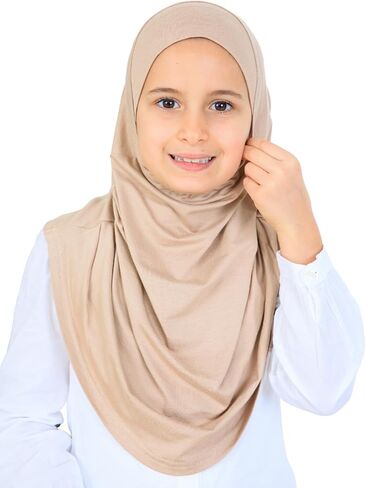 برين جاهز لارتداء الحجاب للفتيات، وشاح إسلامي ناعم من الفسكوز للأطفال، ملابس إسلامية فورية للنساء لشهر رمضان والعيد in Saudi Arabia
