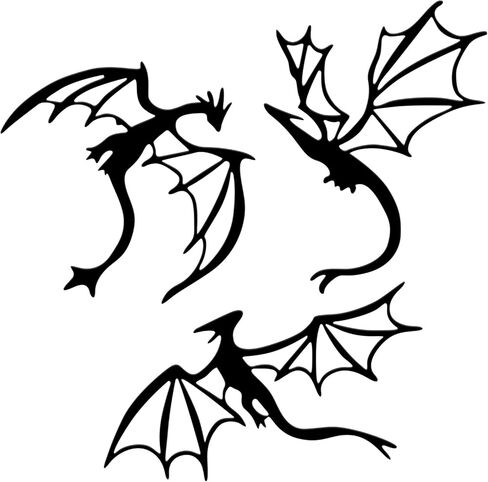 Fiwochic 3 Pcs Metal Dragon Wall Art Dragon Decor Fantasy Western Room Decor Man Cave Decorative Wall Mount Hanging Sculpture Ornaments for Home Living Room Bedroom Medieval Decorations in Kuwait