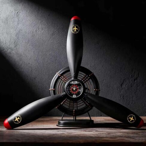 GLOWMIRTH طائرة جدار الفن، ديكور الطيران، منحوتات الحائط الفريدة، هدايا الطيار، فن معدني Steampunk للمطبخ، غرفة النوم، غرفة المعيشة، ساعات باردة تعمل بالبطارية، أسود in Kuwait