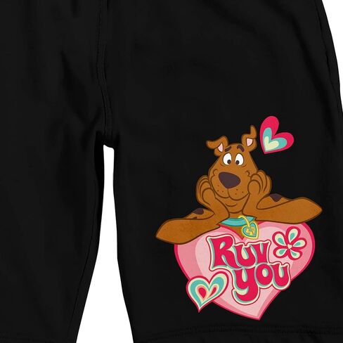 شورت نوم رجالي من Scooby Doo Ruv You باللون الأسود in Kuwait