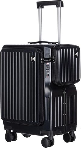 20" Luggage, Hardshell Suitcase With Wheels, With Scratch-Resistant Surface, Four Multi-directional Wheels, Black (White, 20inch) in Saudi Arabia