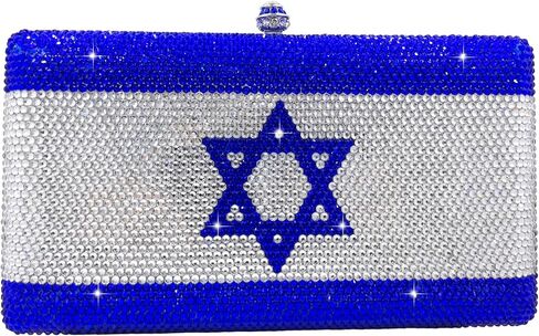 حقائب يد للسهرة وحقائب يد للنساء من Boutique De FGG تحمل علمًا وطنيًا مصنوعة من الكريستال in Kuwait