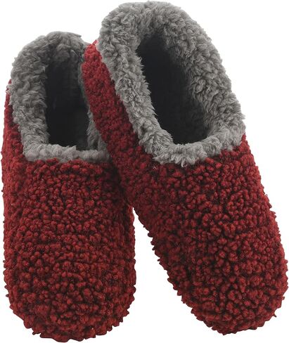 Snoozies Men's Nubby Knit Slipper, Red, Large in Saudi Arabia