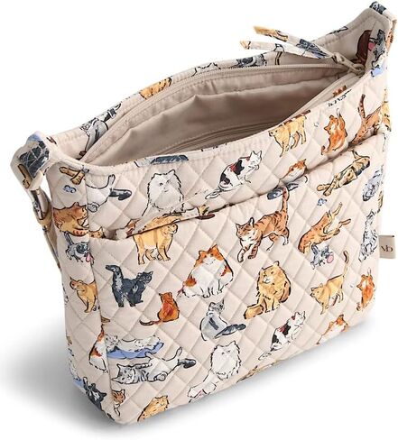 Essential Extra Large Crossbody in Cotton, A Cat's Life in Saudi Arabia