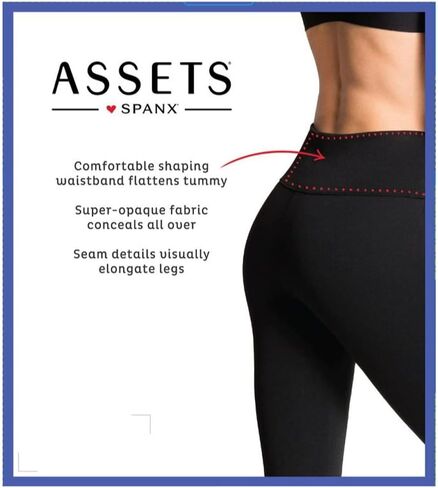 SPANX Assets Women's Ponte Shaping Leggings - (X-Large, Very Black) in Kuwait