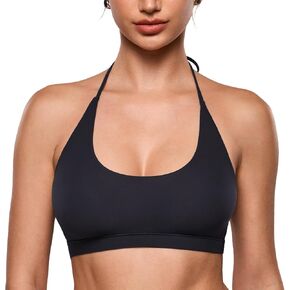 INLYRIC Women's Inbarely Soft Halter Bralette Open Back Backless Tie-Back No Padding Unlined Scoop No Underwire Bra in Saudi Arabia