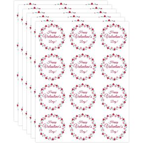 Happy Valentine's Day Stickers - Cute Heart Labels for Gift Wrapping, Love Letters, Envelopes & Decorations - Perfect for Adults & Kids, Valentine Gifts & Party Supplies in Saudi Arabia