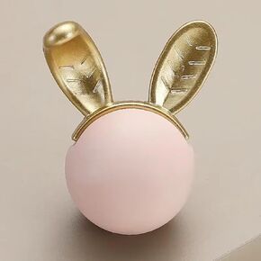 Ceramic Cartoon Cabinet Handles and Cute Children's Room Furniture Handles, Drawer and Closet Handles(Rabbit Pink) in Saudi Arabia