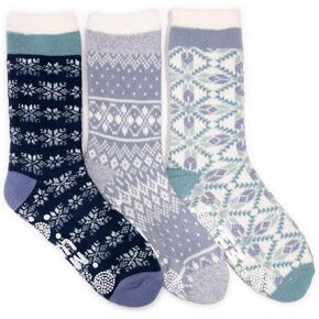 MUK LUKS womens Tall Cozy Lined Lounge Sock 3 Pack in Kuwait