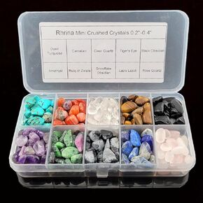 10 Kinds Assorted Tumble Chip Crystals 0.3''-0.5'' Crystal and Gemstones for Jewelry Making Energy Chakra Wicca Reiki (0.3-0.5) in Saudi Arabia