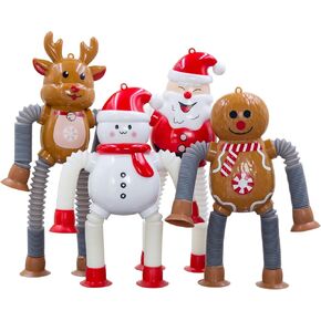 أنابيب البوب ​​ألعاب غريبة تململ للأطفال ، 4pack تململ ألعاب كأس شفط التلسكوبية للإجهاد وإغاثة القلق ، هدية سلة عيد الفصح للأطفال والأطفال الصغار (4 عبوات أجنبية) in Kuwait