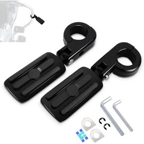 Short Angled Highway Pegs,Adjustable Highway Foot Pegs Foot Rest for Harley Davidson Touring Electra Road King Street Glide with 1.25 Engine Guard, Chrome in Kuwait