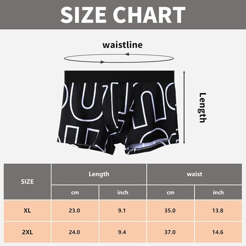 Men's Underwear Boxer Briefs, Letter Patterns Sports Underwear, Breathable And Comfortable Swimwear,XL Black in Saudi Arabia