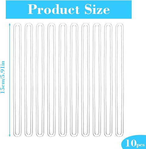 10 Pack Clear PVC Luggage Tag Loops - 6 Inch Durable Plastic Straps for ID Cards Name Tags Suitcases and Backpacks in Saudi Arabia
