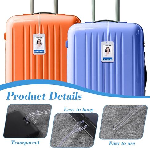 10 Pack Clear PVC Luggage Tag Loops - 6 Inch Durable Plastic Straps for ID Cards Name Tags Suitcases and Backpacks in Saudi Arabia