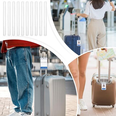 10 Pack Clear PVC Luggage Tag Loops - 6 Inch Durable Plastic Straps for ID Cards Name Tags Suitcases and Backpacks in Saudi Arabia