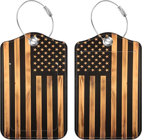 2 Pack Snowman and Pine Branches Luggage Tags for Suitcase,with Stainless Steel Loop and Privacy Cover,Quick Identification ID Label,PU Leather Luggage Tags Bag Tags in Saudi Arabia