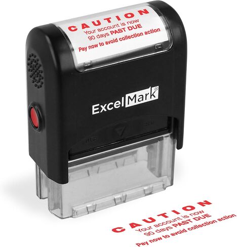 Account Seriously OVERDUE - Self Inking Bill Collection Stamp in Red Ink in Kuwait