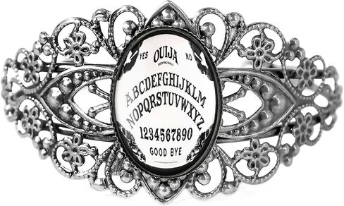 سوار على شكل لوح Ouija على الطراز الفيكتوري، مصنوع من سبيكة معدنية قابلة للتعديل، طراز الهالوين القوطي، متوفر باللون البرونزي العتيق، والفضي، والأسود 45-CB in Saudi Arabia