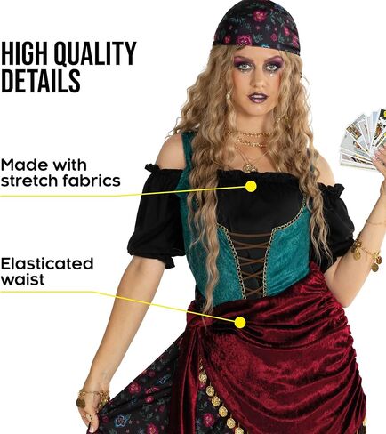 Morph Gypsy Costume Womens Fortune Teller Costume Women Fortune Teller Outfit Halloween in Saudi Arabia