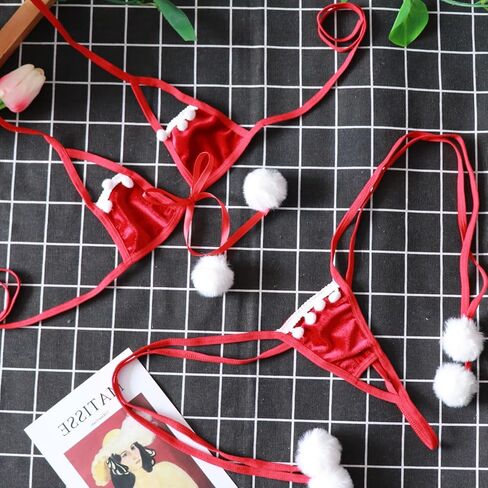 JasmyGirls Sexy Christmas Red Bra and Panty Sets Santa Lingerie for Women in Saudi Arabia