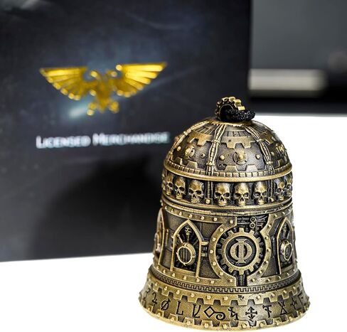 Starforged Warhammer 40K جرس الهيمنة من Ominissah Adeptus Mechanicus قلادة نحاسية حبل مضفر أسود آخر in Kuwait