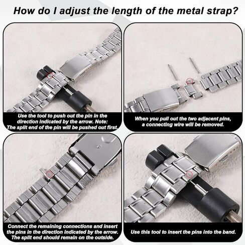 Watch Link Removal Kit, Watch Pin Removal Tool Watches Resizing Kit Pin Remover for Sizing Bands with Extra Replacement for Adjust and Remover Bracelet Strap in Saudi Arabia
