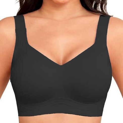 Womens Wireless Bras with Support and Lift Push Up Seamless Jelly Bras Comfort Soft Buttery Yoga Bralette Smooth Bra in Saudi Arabia