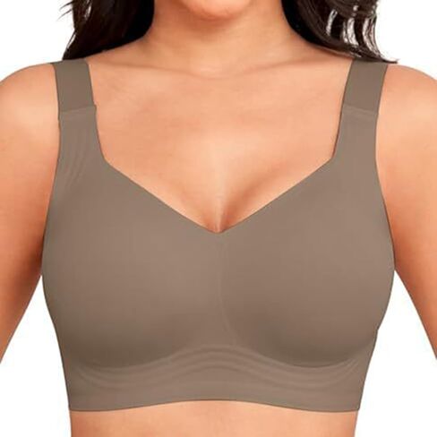 Womens Wireless Bras with Support and Lift Push Up Seamless Jelly Bras Comfort Soft Buttery Yoga Bralette Smooth Bra in Saudi Arabia