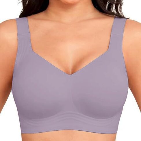 Womens Wireless Bras with Support and Lift Push Up Seamless Jelly Bras Comfort Soft Buttery Yoga Bralette Smooth Bra in Saudi Arabia