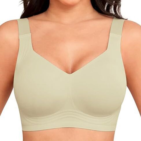 Womens Wireless Bras with Support and Lift Push Up Seamless Jelly Bras Comfort Soft Buttery Yoga Bralette Smooth Bra in Saudi Arabia