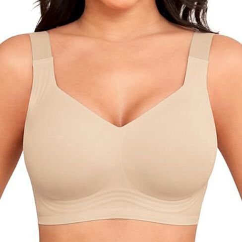 Womens Wireless Bras with Support and Lift Push Up Seamless Jelly Bras Comfort Soft Buttery Yoga Bralette Smooth Bra in Saudi Arabia
