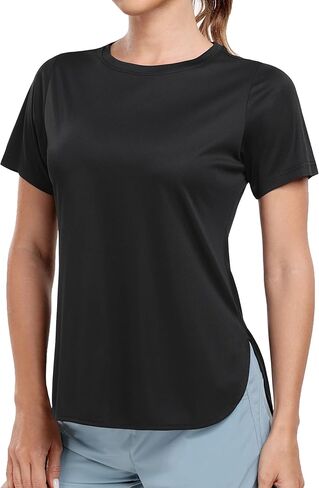 MIER Womens UPF 50+ Sun Protection Workout Tops Short Sleeve UV SPF T-Shirts for Athletic Gym Exercise Yoga, Dry Fit in Kuwait