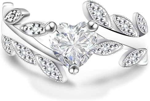 Moissanite Wedding Rings for Women 925 Sterling Silver Wedding Band 1ct D Color VVS1 Lab Created Half Eternity Anniversary Rings for Her 18K White Gold Plated Size 6-8 in Saudi Arabia