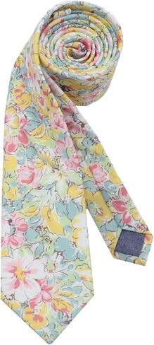 Ties for Men, Floral Mens Tie Skinny Tie for Men Cotton Floral Necktie for Wedding in Saudi Arabia